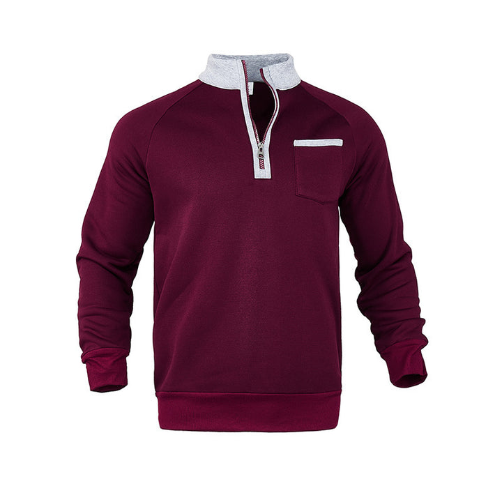 Men's sweatshirt with half zipper and moisture-regulating fabric Lisslune