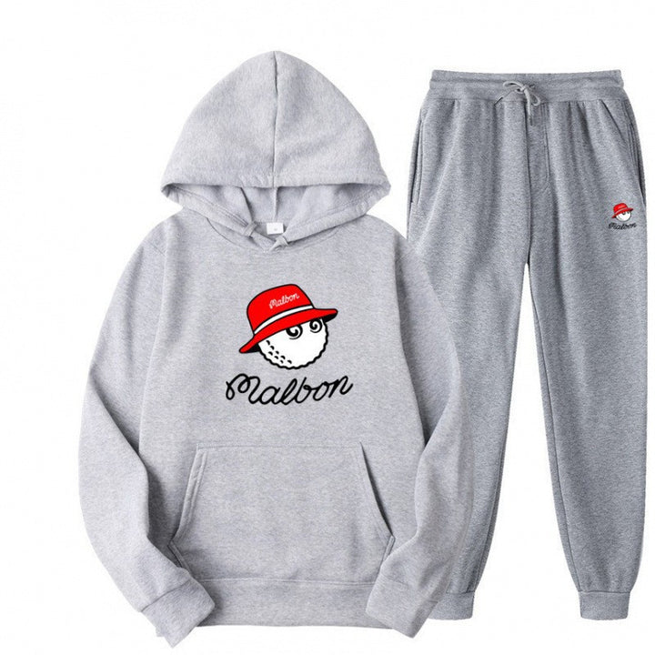 Women's leisure hoodie suit with playful graphic design and practical pockets Lisslune