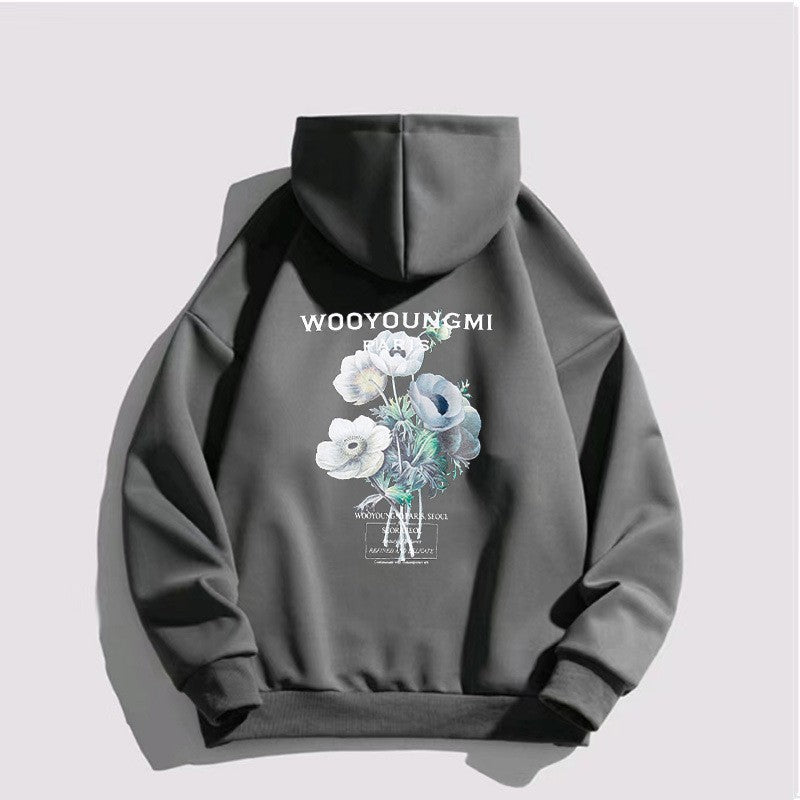 Women's hoodie with artistic floral print Lisslune