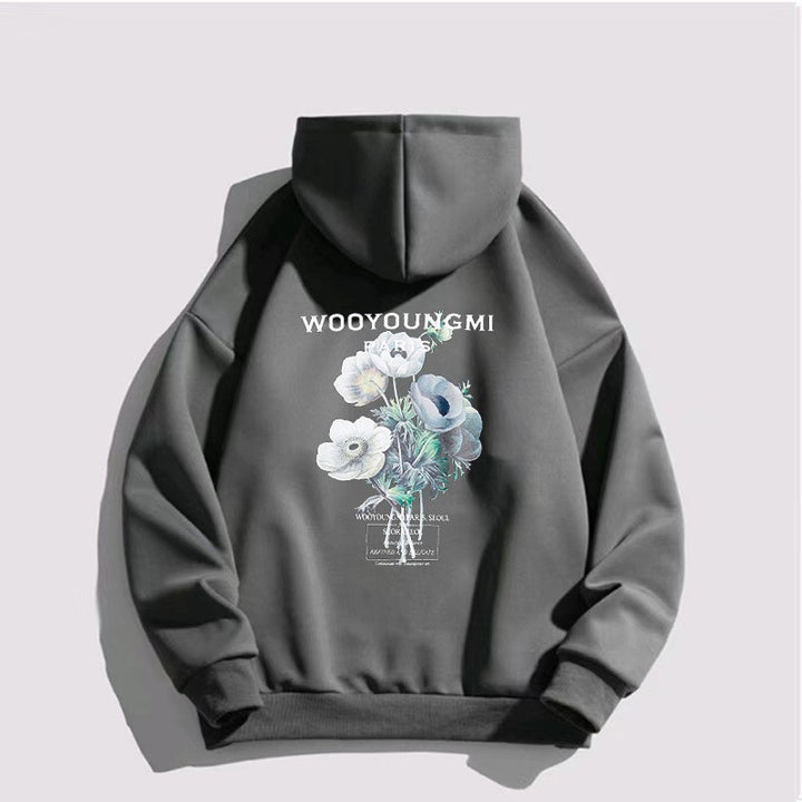 Women's hoodie with artistic floral print Lisslune