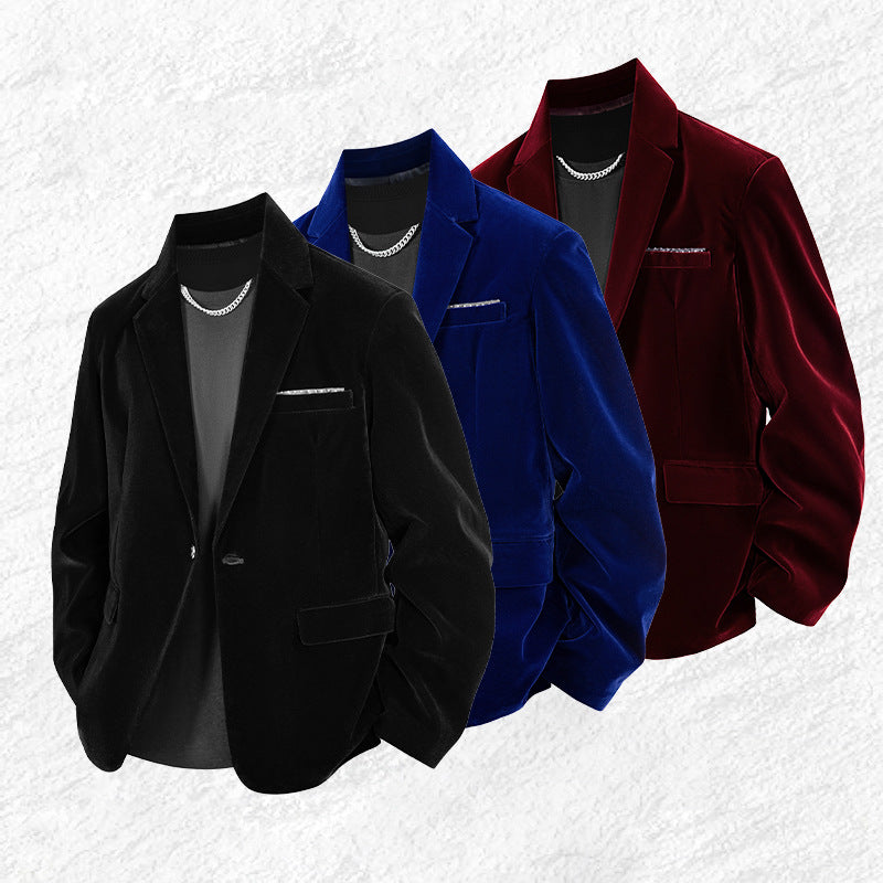 Men's Velvet Blazer Lisslune
