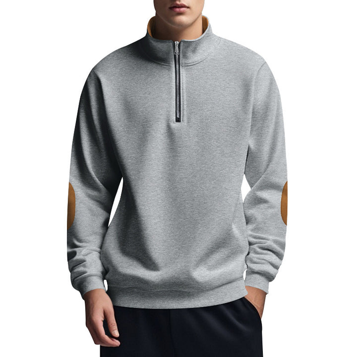Men's functional pullover with high collar and zipper Lisslune