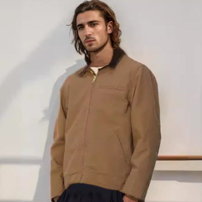 Men's elegant work jacket with practical zippered pockets Lisslune