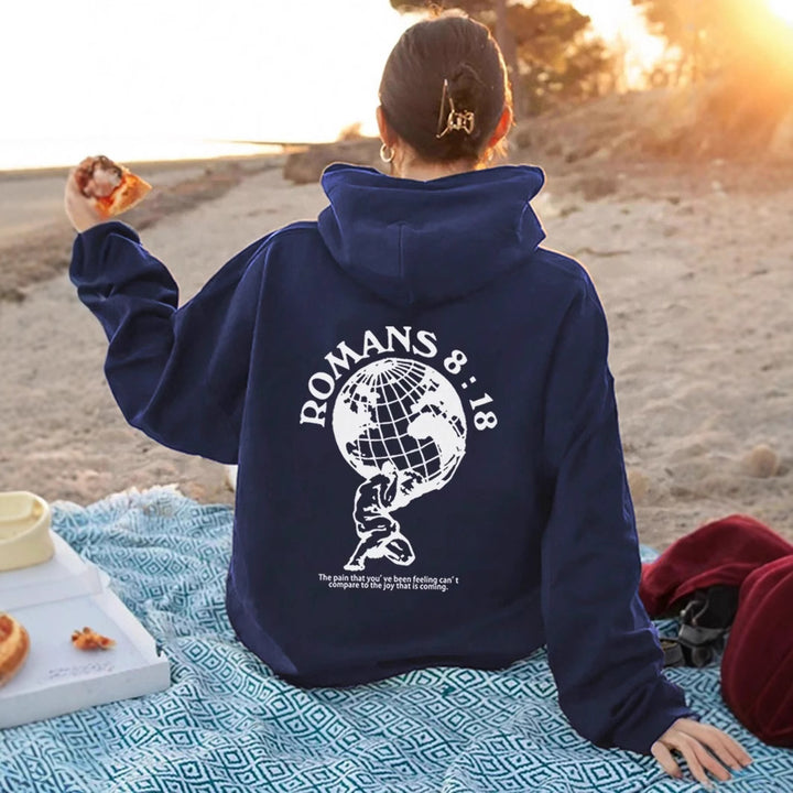 Women's hoodie with inspiring world motif and high-quality print Lisslune