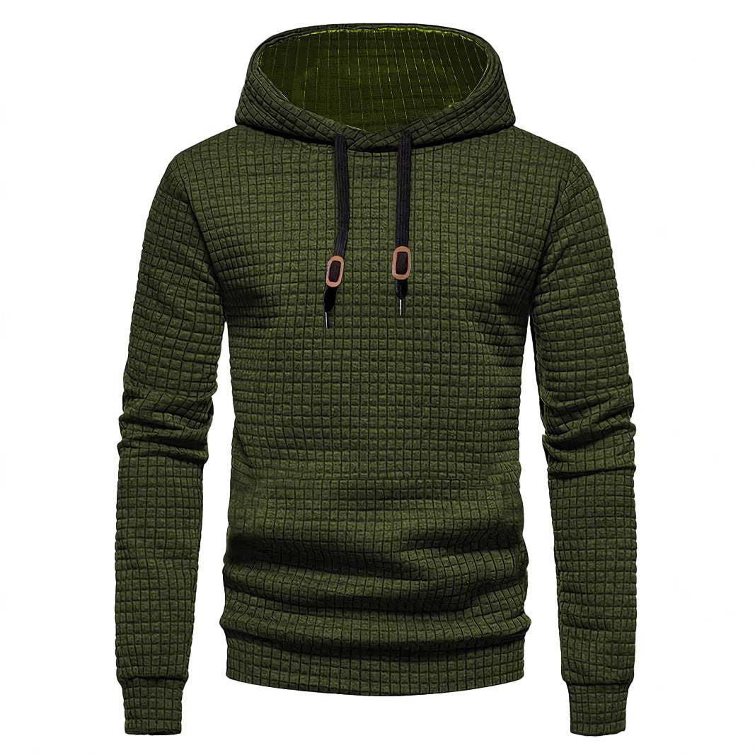 Men's design hoodie with high collar and textured fabric Lisslune