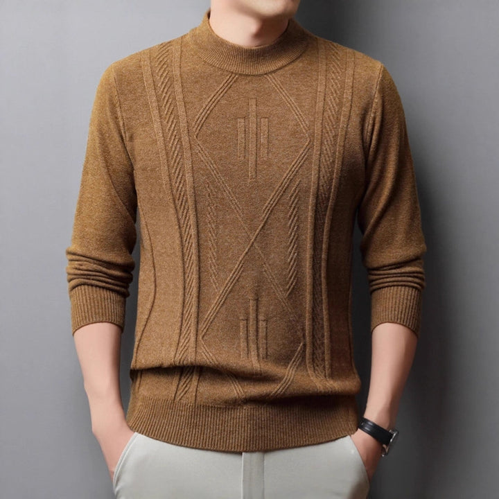 Men's knit sweater with modern structured design Lisslune