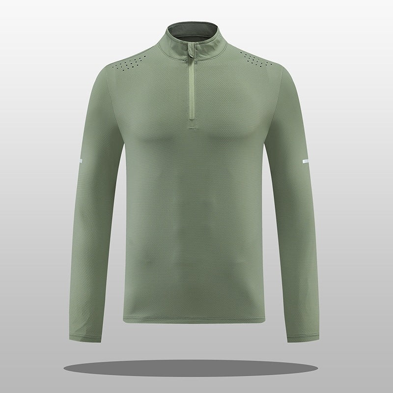 Men's functional long-sleeve shirt with zipper and breathable material Lisslune