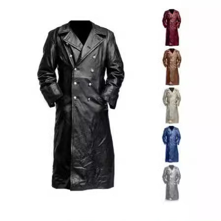 Men Elegant and Timeless Trench Coat with Double Button Placket Lisslune