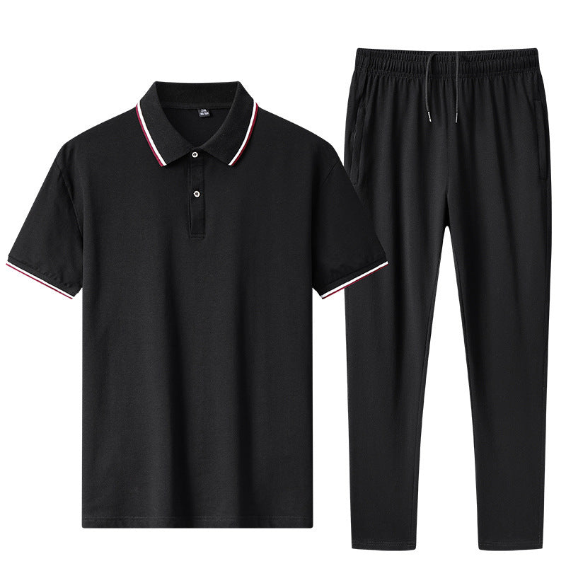 Men's relaxed polo and jogging suit set Lisslune