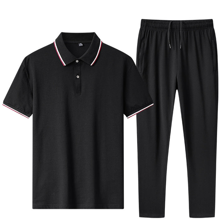 Men's relaxed polo and jogging suit set Lisslune