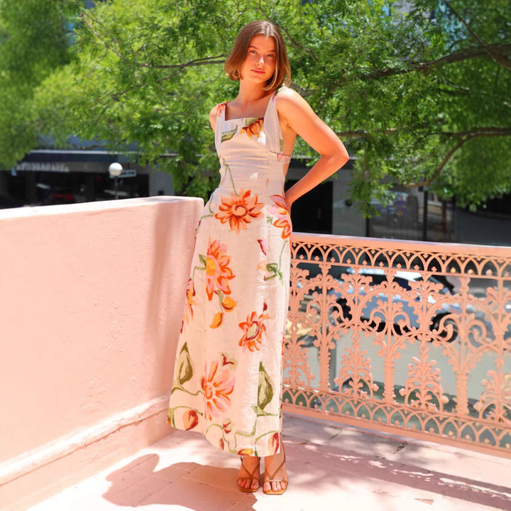Ladies summer dress with floral patterns Lune London