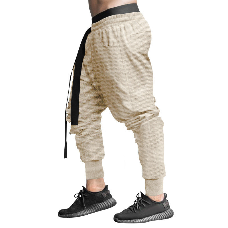 Men's casual harem pants with elastic waistband and side pockets Lisslune