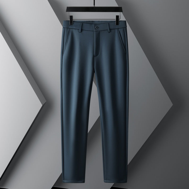 Men's modern chino pants with elastic waistband and side pockets Lisslune
