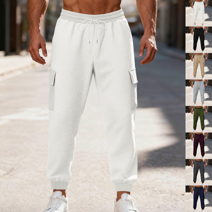 Men's Cargo Jogging Pants with Elastic Waistband and Practical Pockets Lisslune