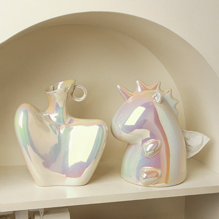 Lisslune | Modern simple ceramic unicorn napkin holder