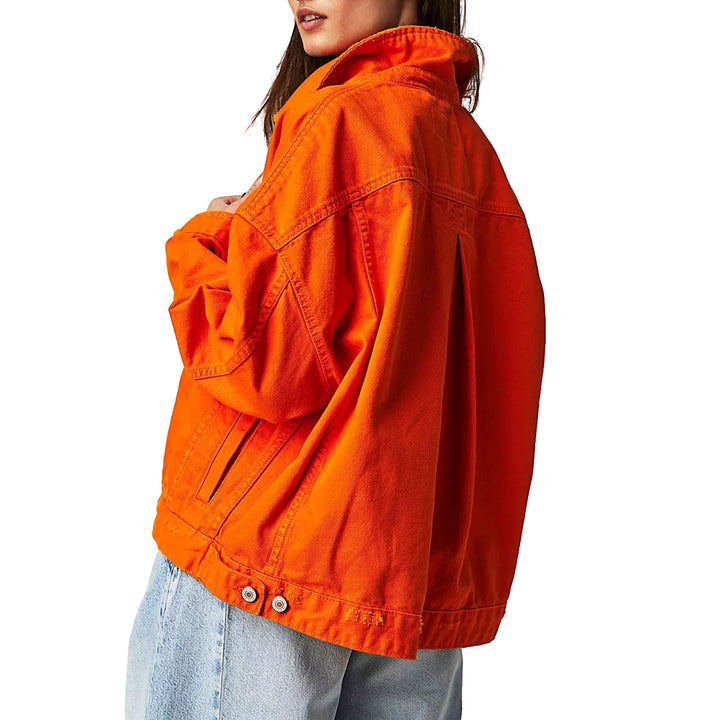 Women's Casual Oversized Denim Jacket Lisslune