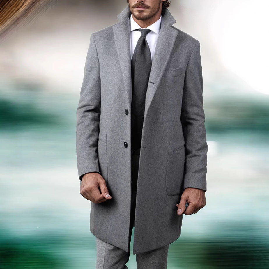 Men's elegant wool coat with a slim silhouette Lisslune