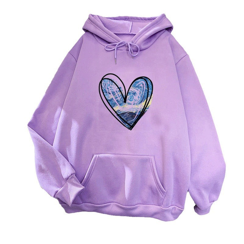 Women’s hoodie with artistic heart design Lisslune