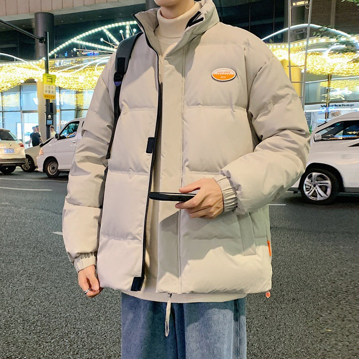 Men's Plush Padded Jacket with Adjustable Hood Lisslune