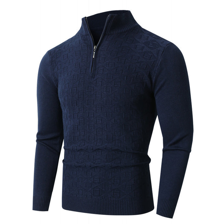 Men's high-quality knitted sweater with half zipper Lisslune