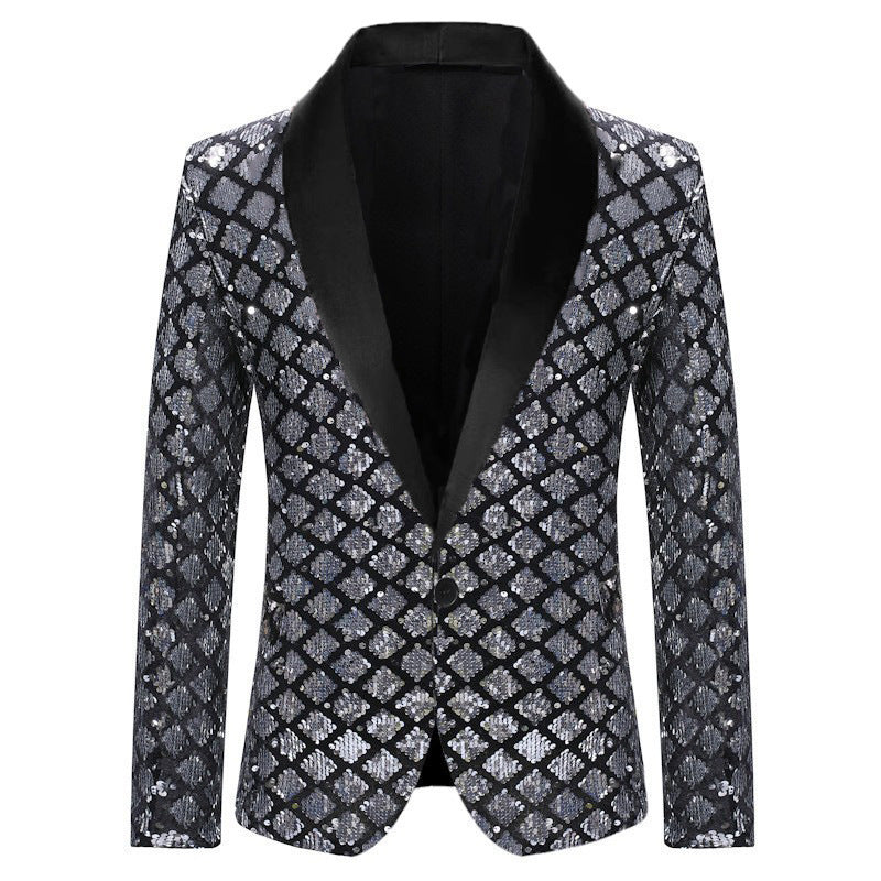 Men's Glamorous Sequin Blazer Lisslune