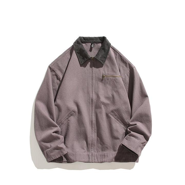 Men's casual transitional jacket with robust stand-up collar Lisslune