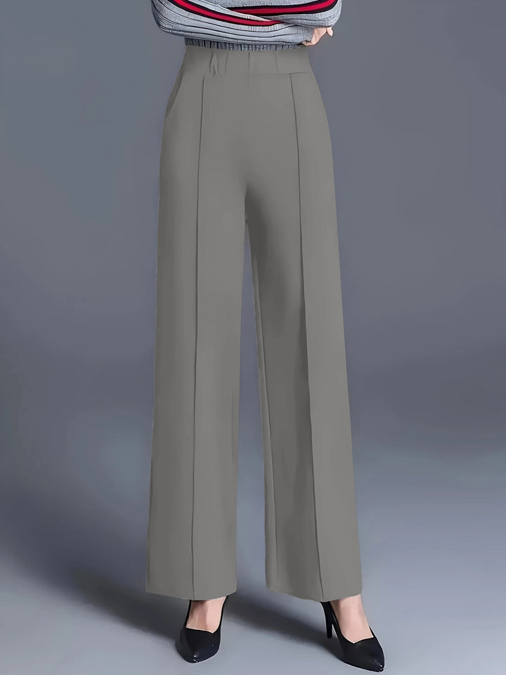 Women's Wide High-Waisted Trousers with Elegant Pleats Lisslune