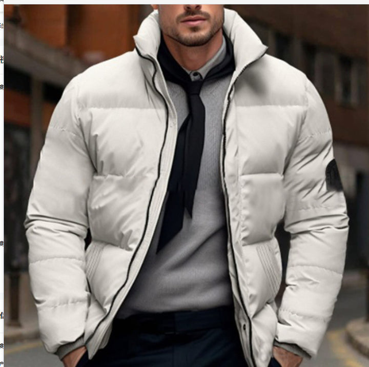Men's quilted winter jacket with high collar and individually adjustable closure Lisslune