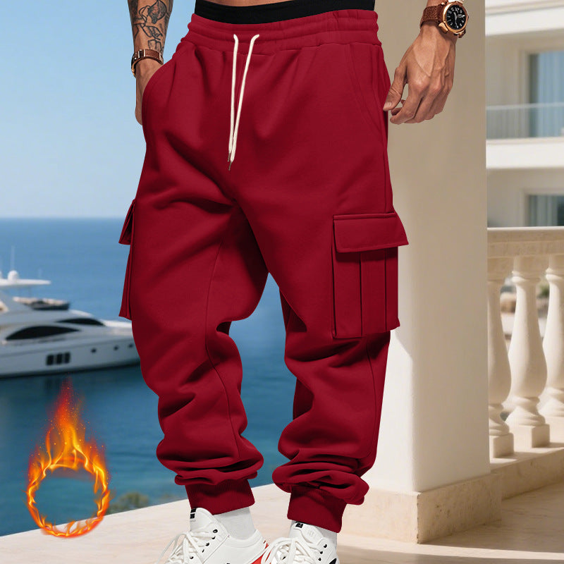Men's cargo joggers with side pockets and elastic waistband Lisslune