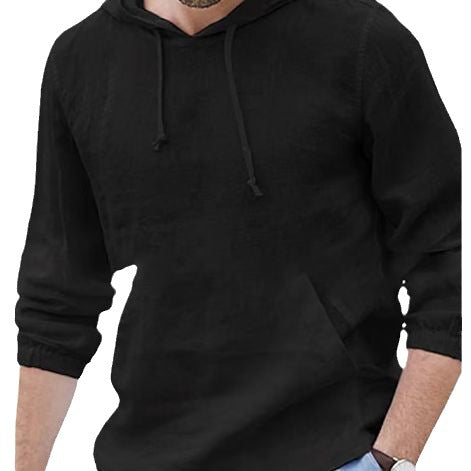 Men's long-sleeve shirt with vintage stripes and individual USA motif Lisslune