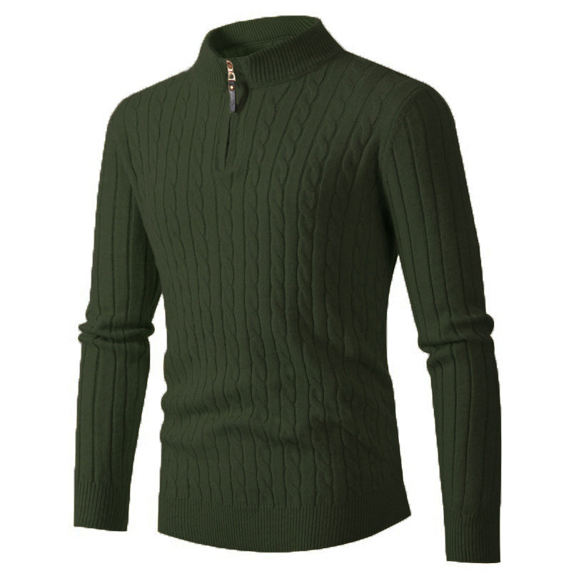 Men's fine knit sweater with stand-up collar Lisslune