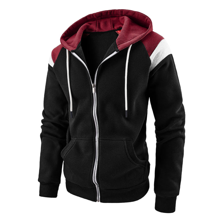 Men's Sporty Hooded Jacket with Modern Color Block Design Lisslune