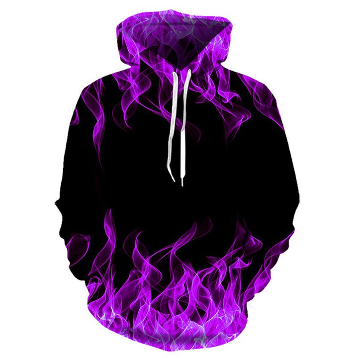 Men's hoodie with unique flame design and innovative material blend Lisslune