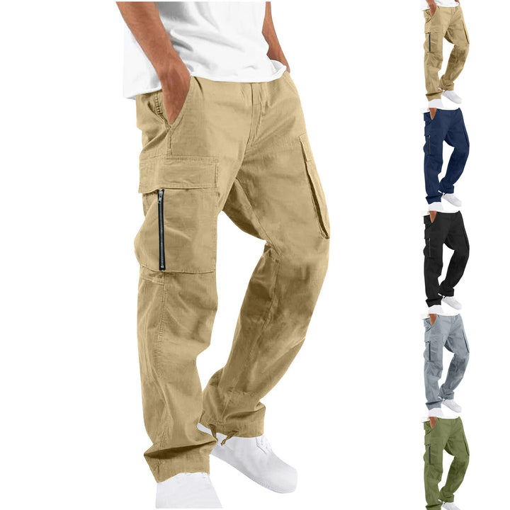 Men's cargo pants with adjustable waistband and practical side pockets Lisslune