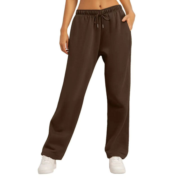 Women's wide casual pants with elastic waistband and practical side pockets Lisslune 1773783716