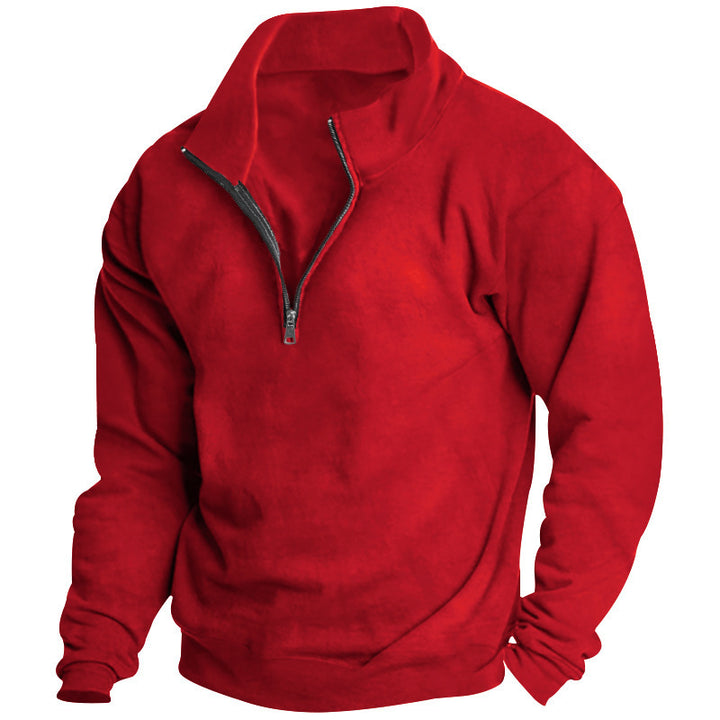 Men's casual hoodie with half zipper and soft lining Lisslune