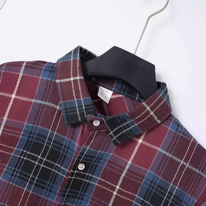 Men's Checked Shirt Jacket Lisslune