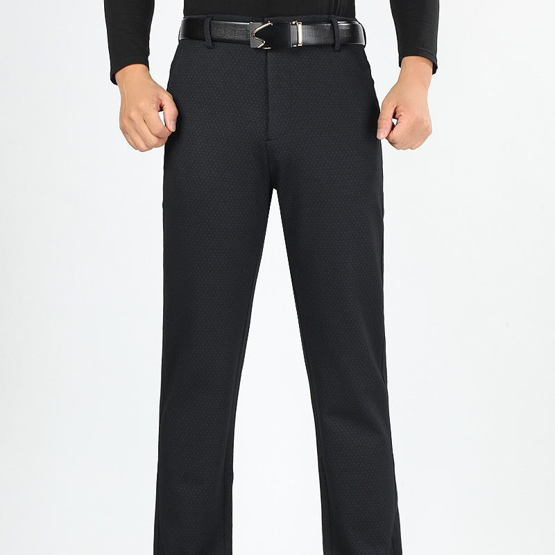 Men's modern suit trousers in slim fit cut with fine pattern Lisslune