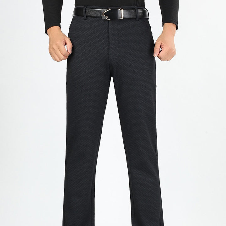 Men's modern suit trousers in slim fit cut with fine pattern Lisslune