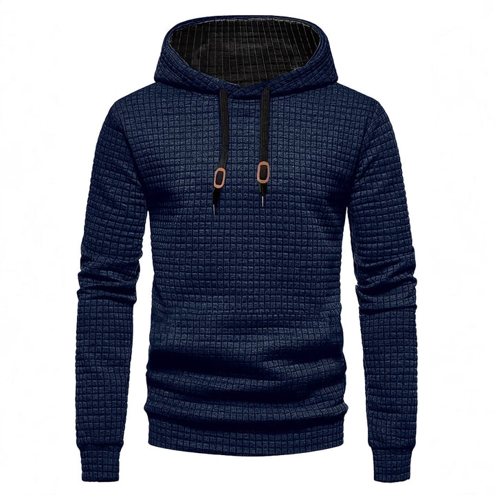 Men's design hoodie with high collar and textured fabric Lisslune