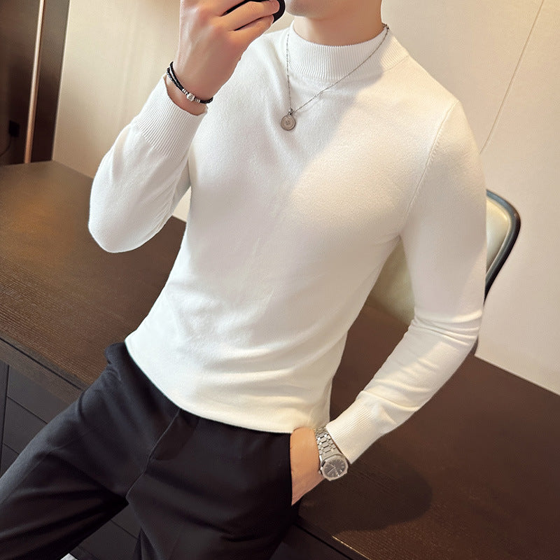 Men's stylish sweater with high collar and elegant fit Lisslune