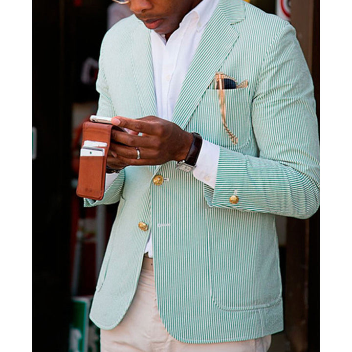 Men's modern check blazer Lisslune