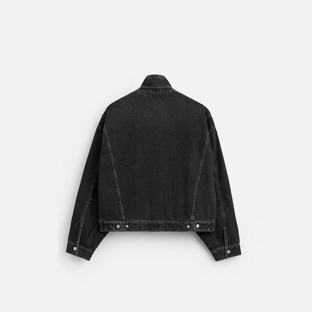 Men's Denim Bomber Jacket Lisslune