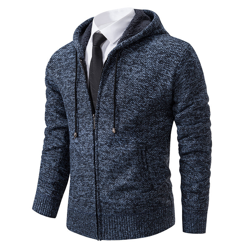 Men's cardigan with modern cut and practical zipper Lisslune