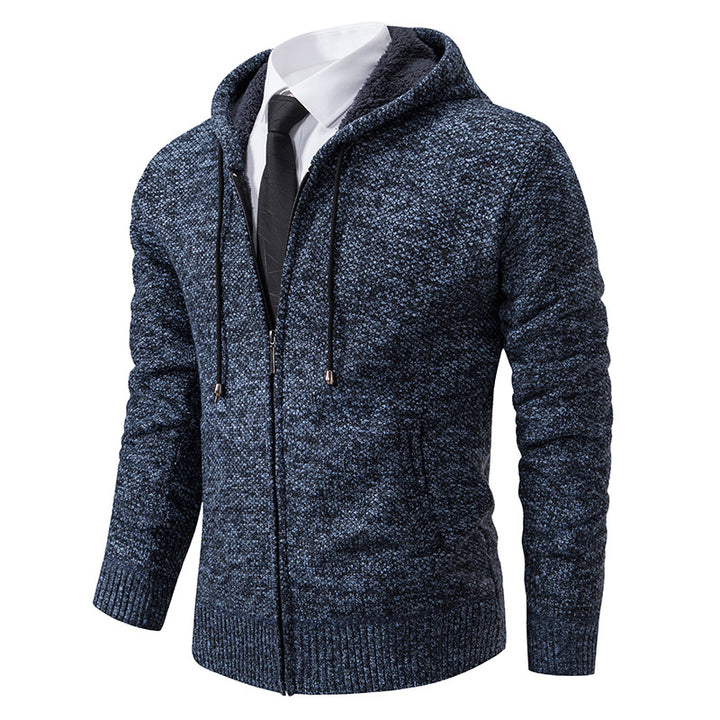 Men's cardigan with modern cut and practical zipper Lisslune
