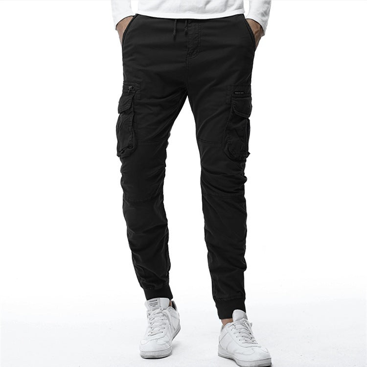 Men's cargo pants with several practical pockets and elastic waistband Lisslune