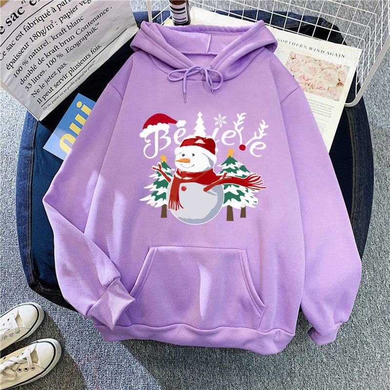 Women's hoodie with cheerful Christmas motif Lisslune