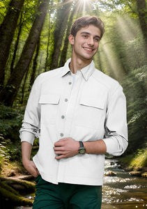 Men's casual shirt jacket with practical pockets Lisslune