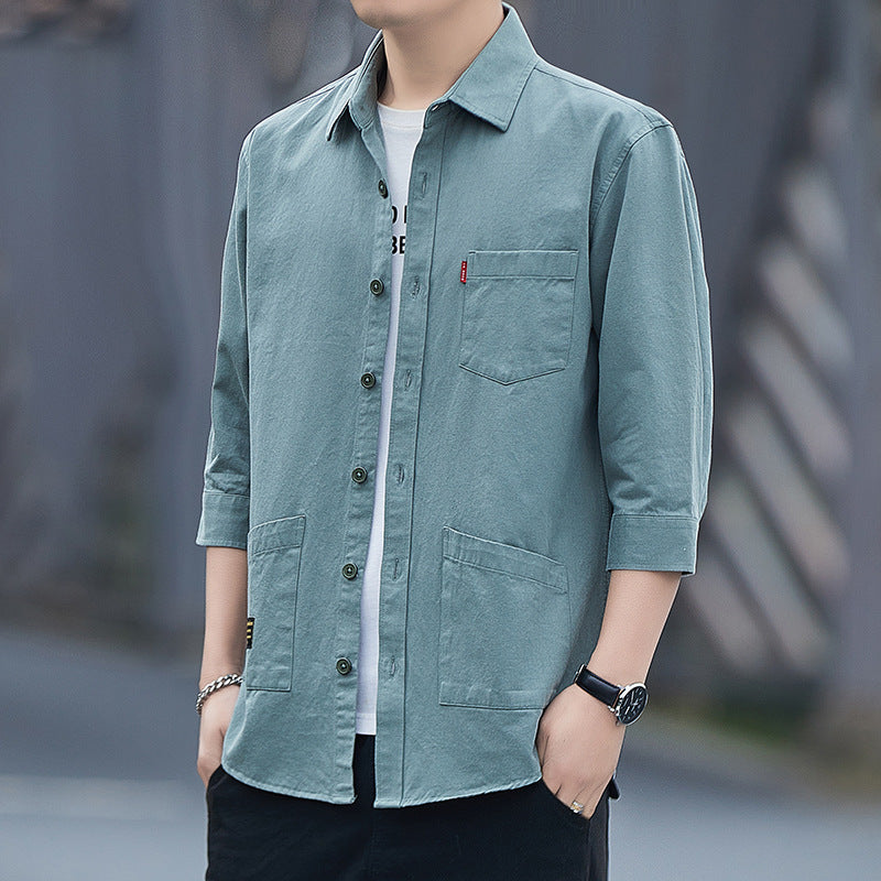 Men's casual shirt blouse with practical pockets and modern cut Lisslune