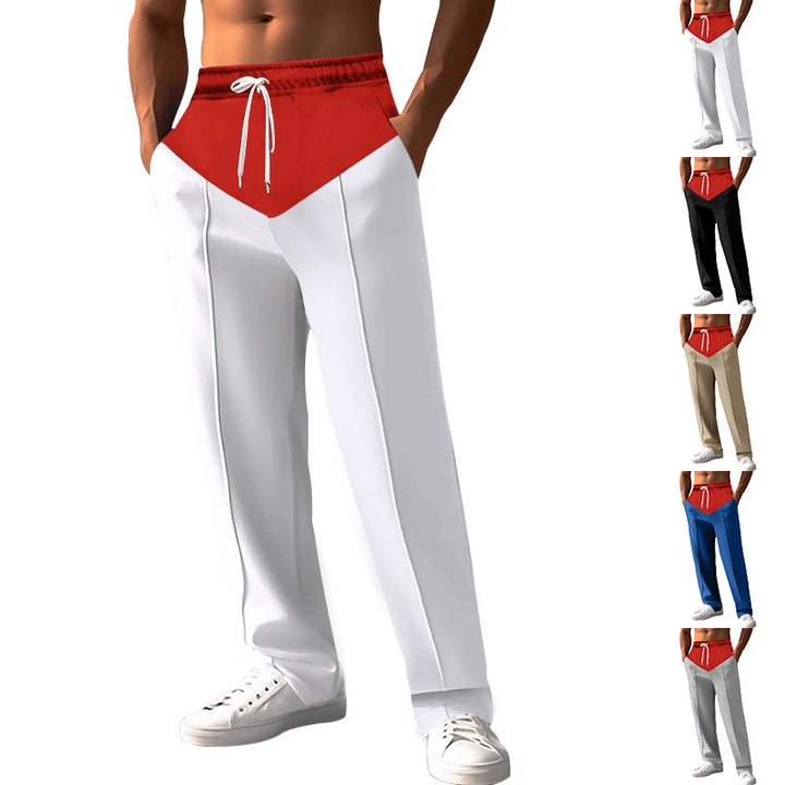 Men's stylish sweatpants with innovative cut and side pockets Lisslune